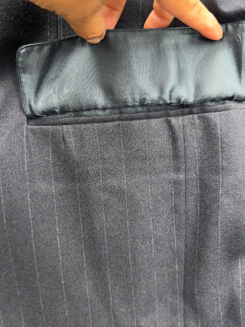 Cricketeer Frederick & Nelson Blazer Navy Pinstripe 100% Pure Wool Tailored USA - Picture 12 of 16